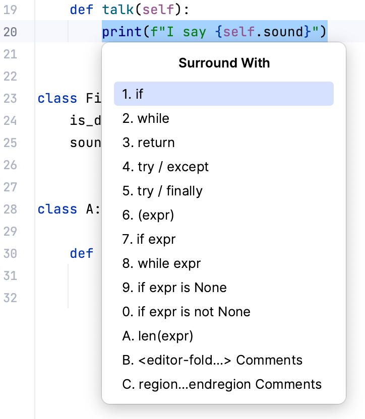 Surround code Surround code