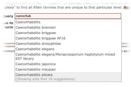 Completion of 'caenorhab'
