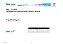 Edge Lane West
Highway and Environmental Improvement Scheme
VERSION
DATE
PREPARED BY