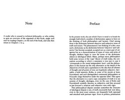 Note
A reader who is unused to technical philosophy, or who wishes
to gain an overview of the argument of this book, might we