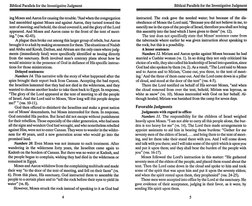Biblical Parallels for the Investigative Judgment
ing Moses and Aaron for causing the trouble. "And when the congregation
h
