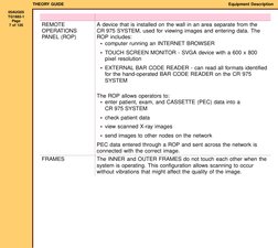 THEORY GUIDE
Equipment Description
05AUG05
TG1883-1
Page
7 of 120
REMOTE
OPERATIONS
PANEL (ROP)
A device that is installed