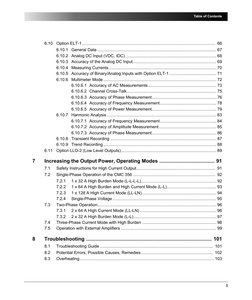 Table of Contents
5
6.10
Option ELT-1 ......................................................................................