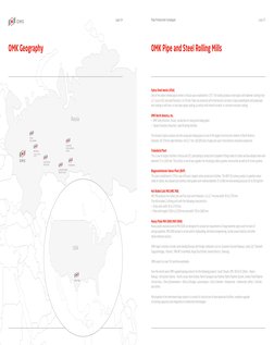 Pipe Production Catalogue
page 05
page 04
page 04
OMK Geography
OMK Pipe and Steel Rolling Mills
Vyksa Steel Works (VSW)
One