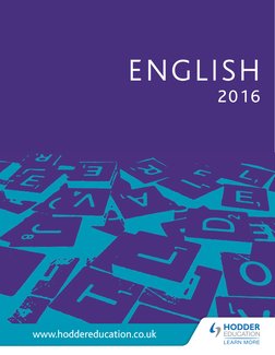 www.hoddereducation.co.uk
ENGLISH
2016
www.hoddereducation.co.uk