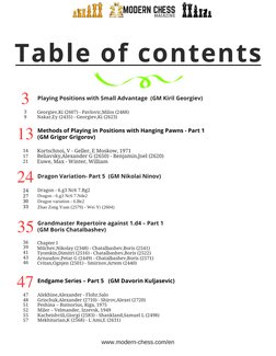 Table of contents
Playing Positions with Small Advantage (GM Kiril Georgiev)
Georgiev,Ki (2607) - Pavlovic,Milos (2488)
Naka
