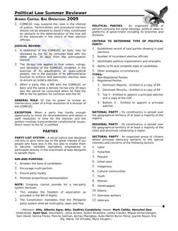 Political Law Summer Reviewer
ATENEO CENTRAL BAR OPERATIONS 2009
2.
COMELEC may suspend the rules in the interest
of justic