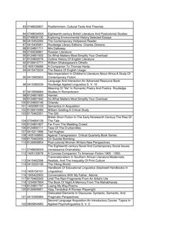 83 0748635807
Postfeminism: Cultural Texts And Theories:
84 074863455X
Eighteenth-century British Literature And Postcolonial