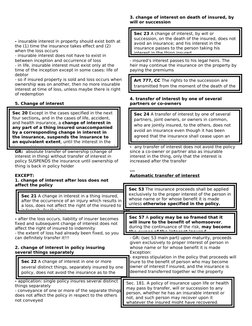 - insurable interest in property should exist both at
the (1) time the insurance takes effect and (2)
when the loss occurs