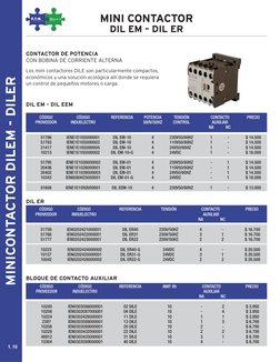 10
1.
MINICONTACTOR DILEM - DILER
MINI CONTACTOR
MINI CONTACTOR
DIL EM – DIL ER
DIL EM – DIL ER
CONTACTOR DE POTENCIA
CONTAC