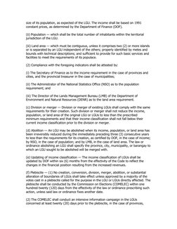 size of its population, as expected of the LGU. The income shall be based on 1991
constant prices, as determined by the Depa