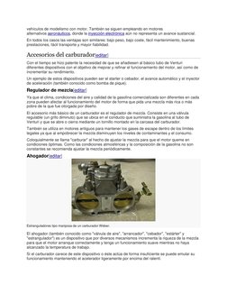 vehículos (http://commons.wikimedia.org/wiki/File:Weber55DCOthrottle.JPG)de modelismo con motor. También se siguen empleando