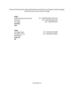 No part of this document may be photocopied, reproduced or translated to another language
without the prior written cons