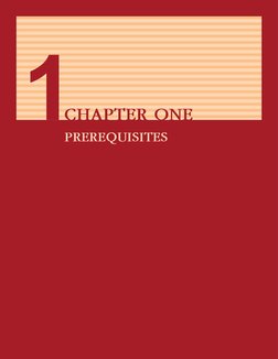 2
1
PREREQUISITES
CHAPTER ONE