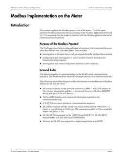 ION Devices Modbus Protocol and Register Map
Modbus Implementation on the Meter
© 2009 Schneider Electric. All rights reserv