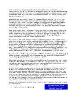 You'll never remove the pressure altogether, in fact that's not even desirable: a bit of
pressure is good for the soul and g