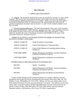 MIL-STD-1916
3
2. APPLICABLE DOCUMENTS
2.1 General. The documents listed in this section are specified in sections 3, 4, a