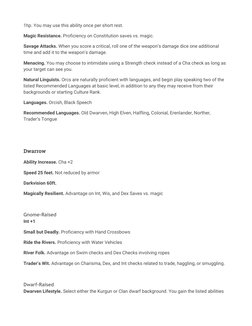 1hp. You may use this ability once per short rest.
Magic Resistance. Proficiency on Constitution saves vs. magic.
Savage A