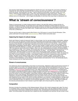 The character of Mrs Dalloway had already appeared in Woolf's first novel, The Voyage Out, as the wife of a Member of
Parlia