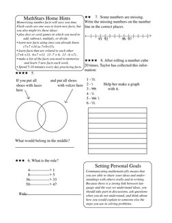 Setting Personal Goals
Communicating mathematically means that
you are able to share your ideas and under-
standings with oth