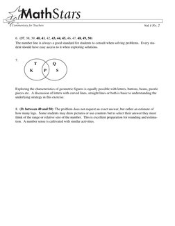 Vol. 1 No. 1
6. (37, 38, 39, 40, 41, 42, 43, 44, 45, 46, 47, 48, 49, 50)
The number line is always a good standard for stud