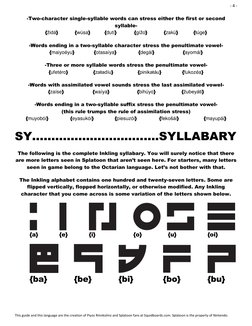 - 4 -
This guide and this language are the creation of Piyoz Rmnkolmz and Splatoon fans at Squidboards.com. Splatoon is th