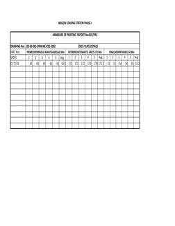 WAGON LOADING STATION PHASE-I
ANNEXURE OF PAINTING REPORT No:AEC/PIR/
DRAWING Nos 192-60-001-DRW-ME-CD2-2002
DECK PLATE DETA