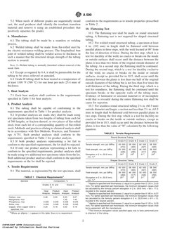 5.2 When steels of different grades are sequentially strand
cast, the steel producer shall identify the resultant transition