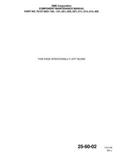 DME Corporation
COMPONENT MAINTENANCE MANUAL
PART NO. P2-07-0001-100, -101,-201,-205,-207,-211,-214,-215,-400