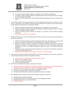 Mindanao State University
College of Business Administration and Accountancy
DEPARTMENT OF ACCOUNTANCY
Marawi City
B.
The aud