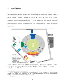 1
Introduction
As a passionate cricket fan, I greatly enjoy visiting our local Chinnaswamy stadium to watch
cricket matches.