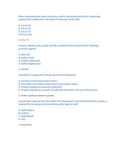 When
evaluating
the
water
chemistry,
what
is
the
desired
pH
of
the
condensate
(water)
