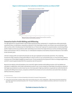 The Made In America Tax Plan I 8
Figure 3: 2019 Corporate Tax Collection in OECD Countries as a Share of GDP
Toward an End