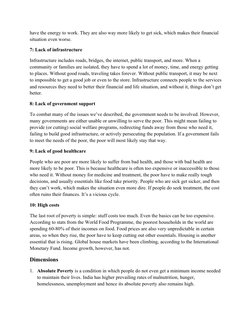 have the energy to work. They are also way more likely to get sick, which makes their financial
situation even worse.
7: Lac