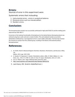 Errors:
Sources of error in this experiment were
Systematic errors that inclouding:
1. Instrumental errors : errors in analyt