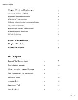 Internship Report
Chapter 4 Tools and Technologies
15
4.1 Overview Of Cloud Computing
15
4.2 Characteristics of cloud computi