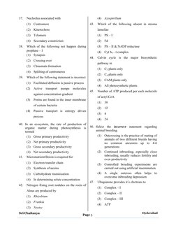 Sri Chaitanya
Page 5
Hyderabad
37.
Nucleolus associated with
(1)