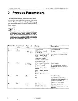 3 PROCESS PARAMETERS
S-TYPE SEPARATION SYSTEM PARAN/ETER LIST
3 Process Parameters
The process parameters can be adjusted eas