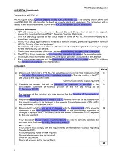 FAC3764/2023/Study pack 3
6
QUESTION 1 (continued)
Transactions with ICY Ltd
On 30 August 20X20, Conceal Ltd sold lan