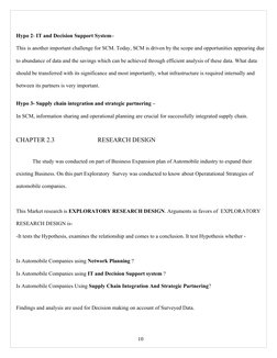 Hypo 2- IT and Decision Support System–
This is another important challenge for SCM. Today, SCM is driven by the scope and op