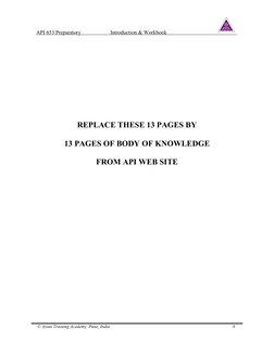 API 653 Preparatory Introduction & Workbook
© Asian Training Aca