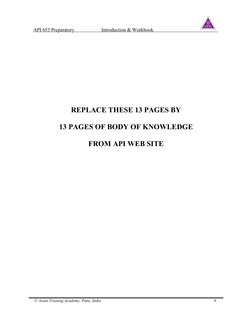 API 653 Preparatory Introduction & Workbook
© Asian Training Aca