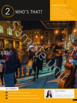 GET STARTED
Read the title and the learning goals.
Look at the photo of the street. What do you see?
Now read Yuki’s mes