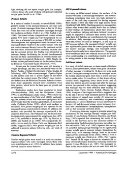 light stroking did not report weight gain, for example,
whereas those who used stroking with pressure reported
weight gain