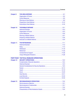 Contents
iii
Chapter 9
THE AREA DEFENSE .....................................................................................