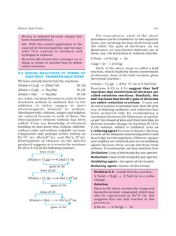 257
REDOX REACTIONS
(Fe3O4) is reduced because oxygen has
been removed from it.
(iii) With the careful application of the
co