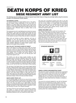 Imperial Armour
130
DEATH KORPS OF KRIEG
SIEGE REGIMENT ARMY LIST
THE IMPERIAL GUARD
The Imperial Guard is the largest fighti