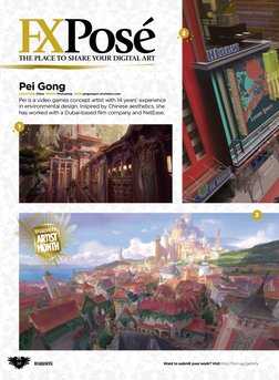 Pei Gong
Pei is a video games concept artist with 14 years’ experience
in environmental design. Inspired by Chinese aestheti