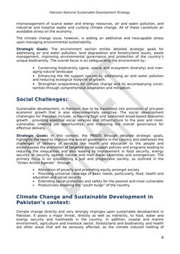 Pakistan National Sustainable Development Strategy
mismanagement of scarce water and energy resources, air and water pollutio