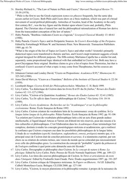 Horsley Richard A., "The Law of Nature in Philo and Cicero," Harvard Theological Review 71:
35-59 (1978).
" Philo is the firs